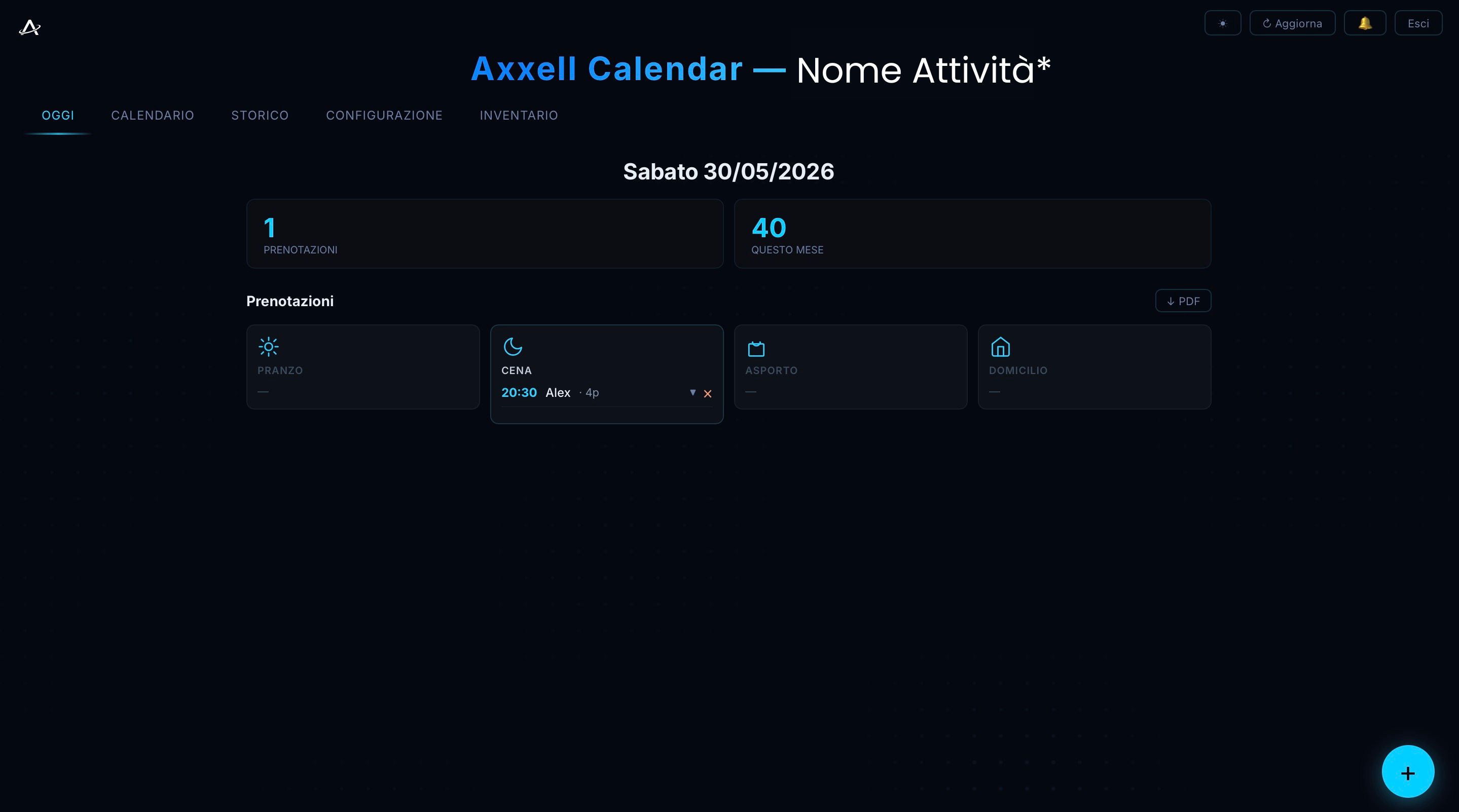Calendario oggi